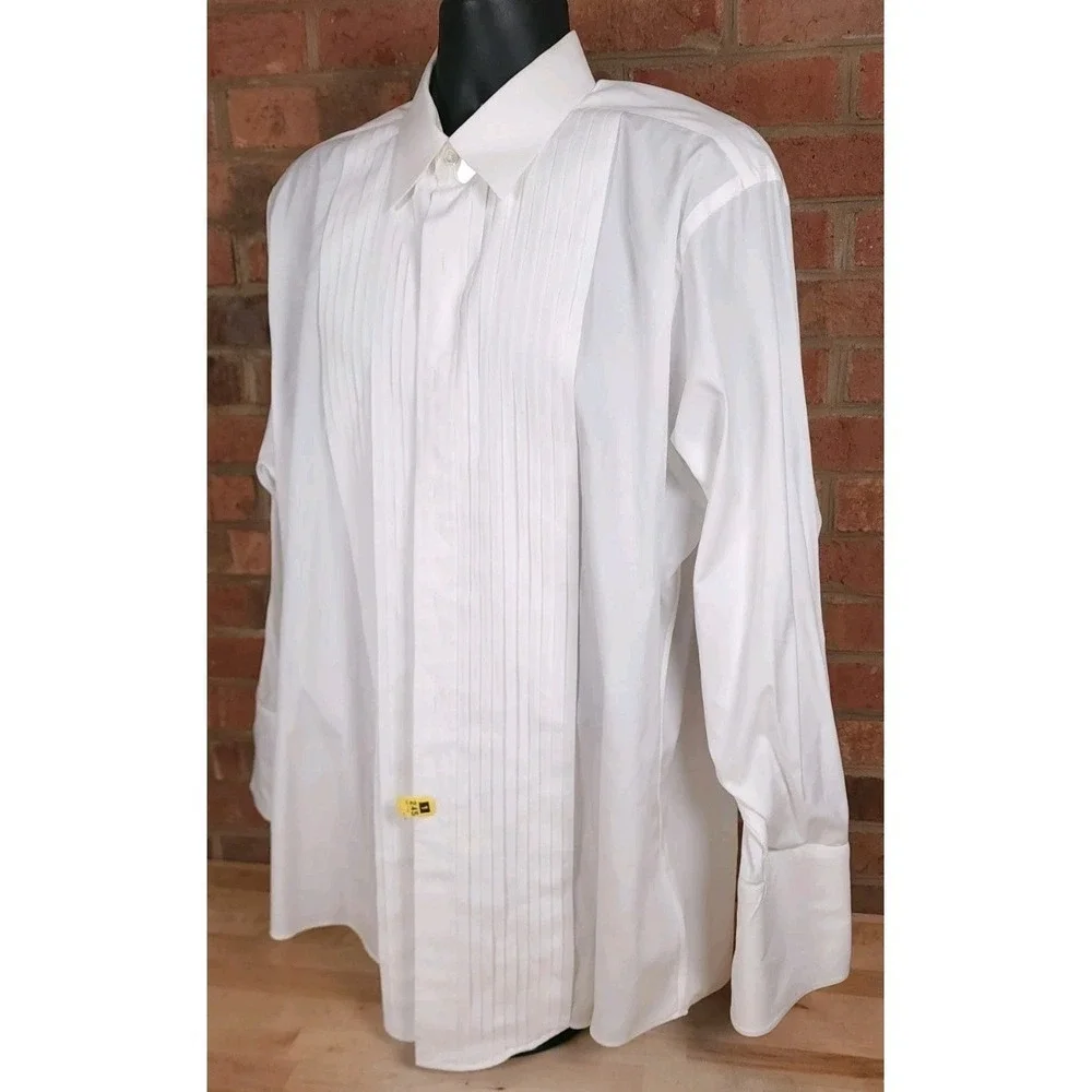 Brooks Brothers Shirt Mens 17.5 / 33 Tuxedo Pleated French Cuff Tradional Fit - Picture 2 of 8
